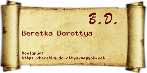 Beretka Dorottya névjegykártya